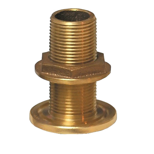 GROCO 3/4" NPS NPT Combo Bronze Thru-Hull Fitting w/Nut [TH-750-W] - Twin Screws Marine Service