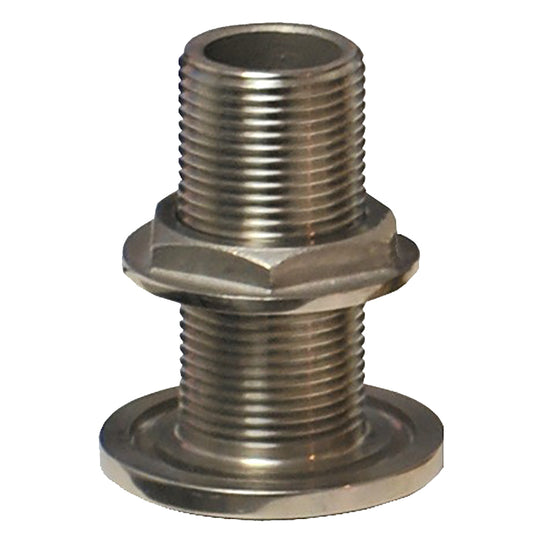 GROCO 3/4" NPS NPT Combo Stainless Steel Thru-Hull Fitting w/Nut [TH-750-WS] - Twin Screws Marine Service