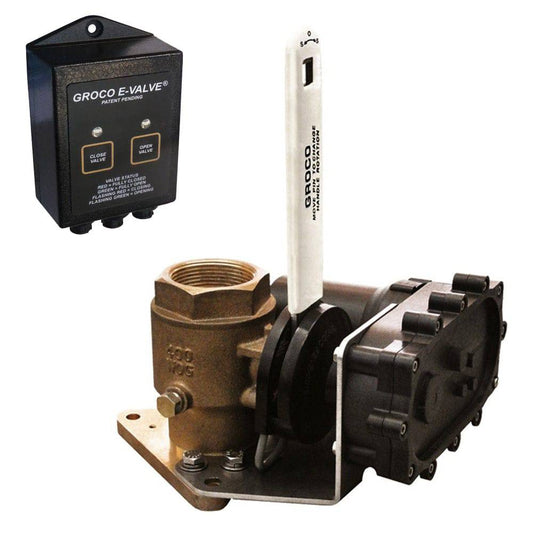 GROCO 1-1/2" Bronze Electric Flanged Seacock - 24V [FBVE-1500 24V] - Twin Screws Marine Service