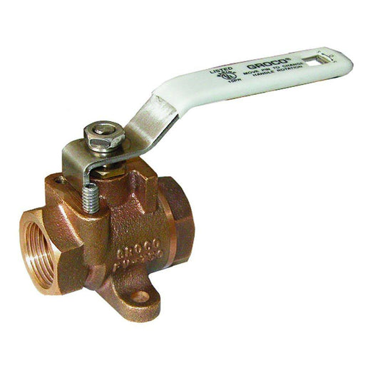 GROCO 1/2" NPT Bronze Inline Fuel Valve [FV-500] - Twin Screws Marine Service