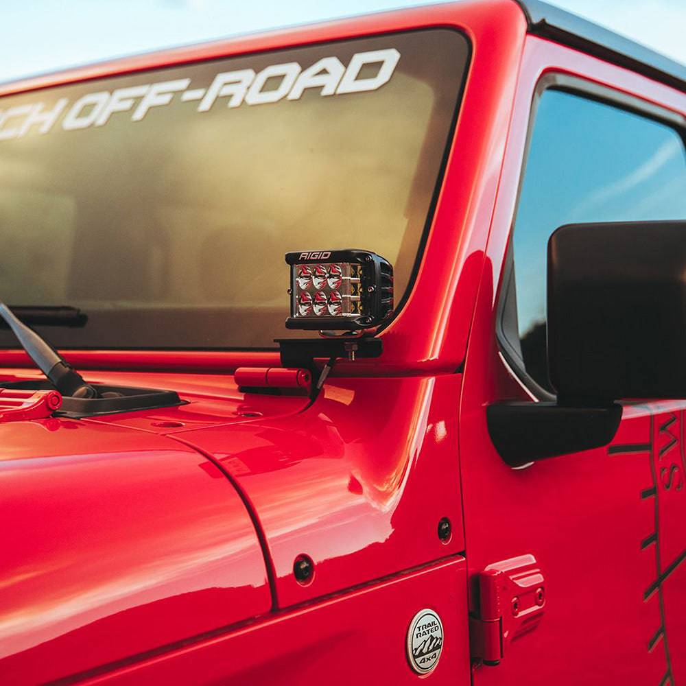 RIGID Industries 2018 Jeep Wrangler JL A-Pillar Mount f/2 D-Series, D-SS, SR-M or Ignite Lights [41659] - Twin Screws Marine Service