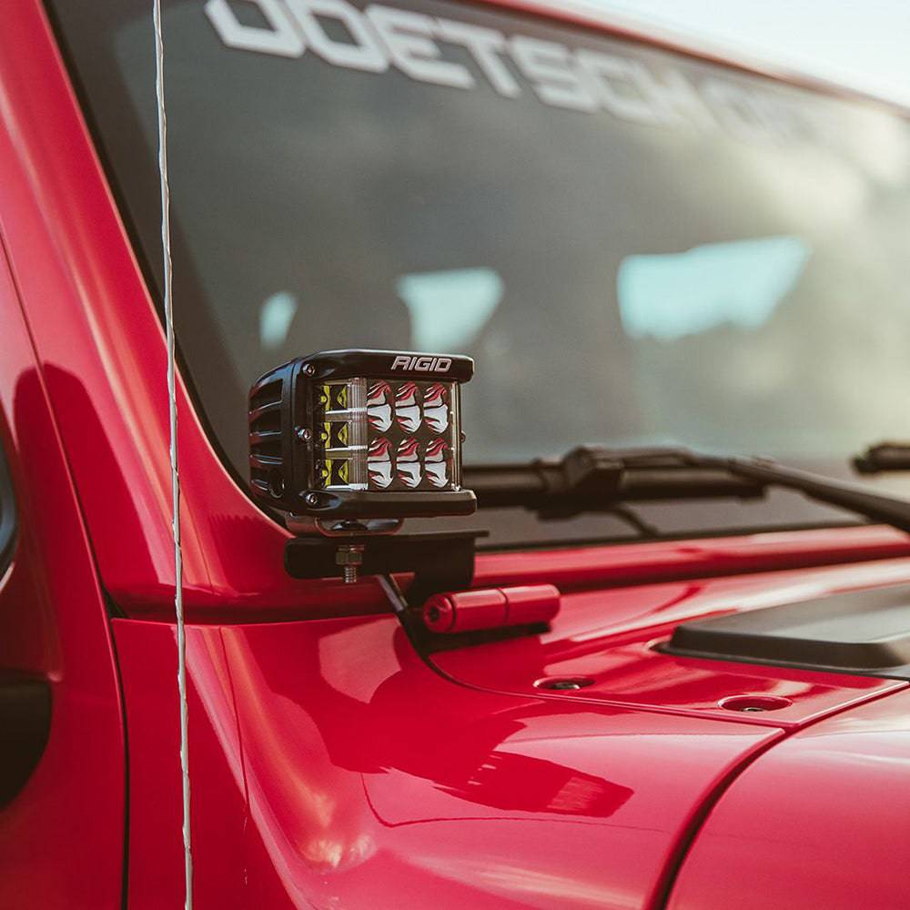 RIGID Industries 2018 Jeep Wrangler JL A-Pillar Mount f/2 D-Series, D-SS, SR-M or Ignite Lights [41659] - Twin Screws Marine Service