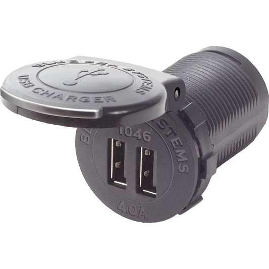 Blue Sea 1046 48V Dual USB Charger Socket Mount [1046] - Twin Screws Marine Service
