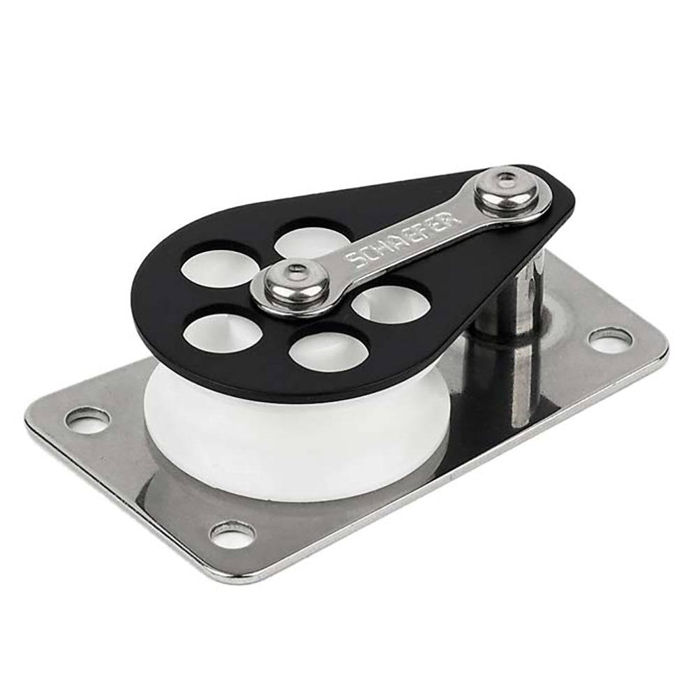 Schaefer Series 3 Flat Base/Alum Cheek/Delrin Sheave [303-09] - Twin Screws Marine Service