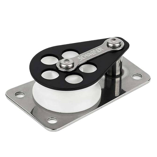 Schaefer Series 3 Flat Base/Alum Cheek/Delrin Sheave [303-09] - Twin Screws Marine Service