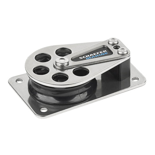 Schaefer Series 5 Flat Base Cheek Block - Stainless Steel Cheeks [505-11] - Twin Screws Marine Service