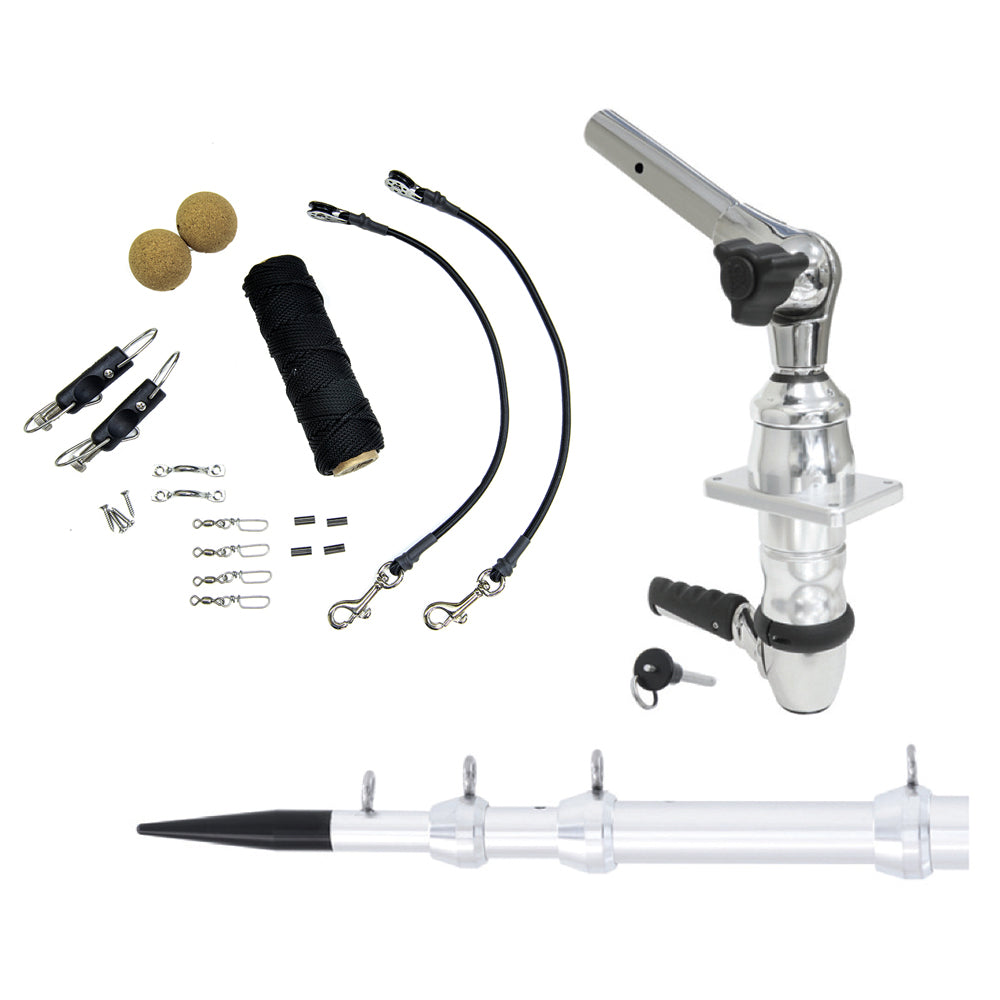 Tigress XD Top Mount System - 15 - Silver Outriggers Elite Rigging Kit [88824] - Twin Screws Marine Service
