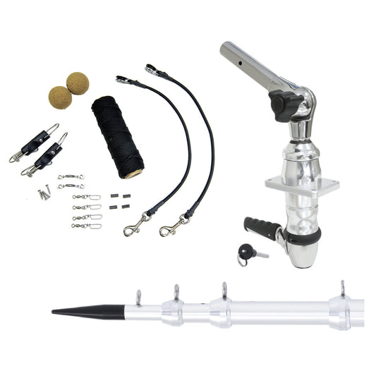 Tigress XD Top Mount System - 15 - Silver Outriggers Elite Rigging Kit [88824] - Twin Screws Marine Service