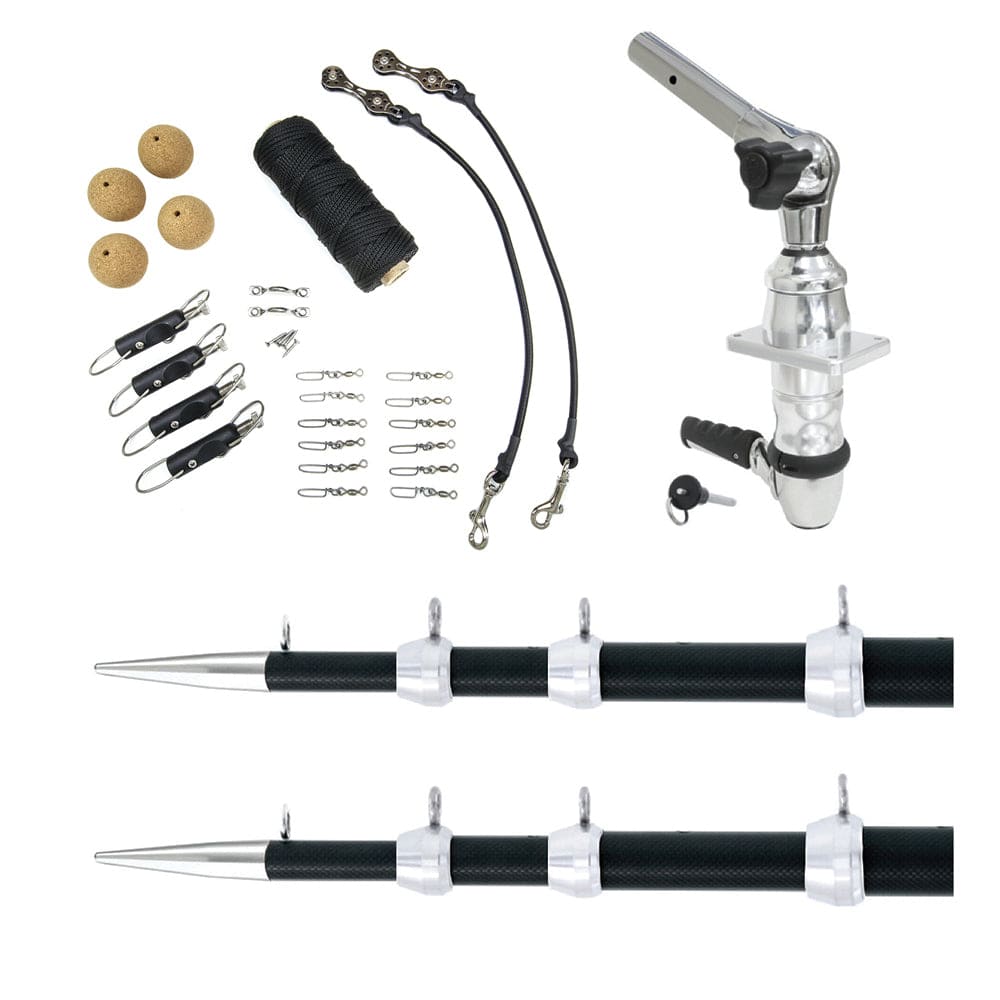Tigress XD Top Mount System - 18 Carbon Fiber Black/Silver Ultimate Rigging Kit [88679-01] - Twin Screws Marine Service