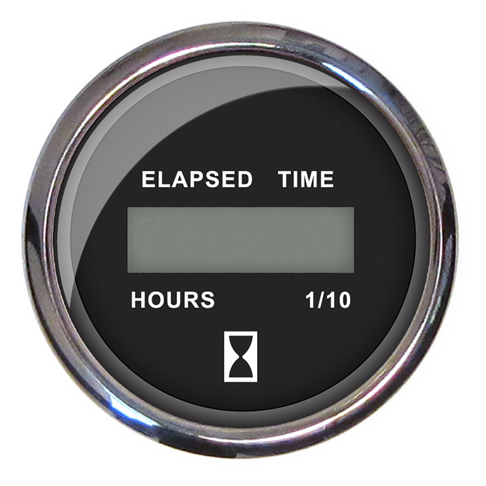 Faria Chesapeake Black 2" Hourmeter (Digital) [13715] - Twin Screws Marine Service