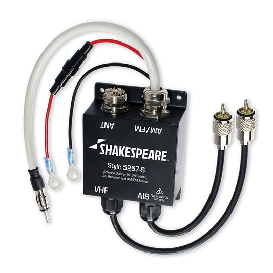 Shakespeare 5257-S Antenna Splitter f/VHF Radio, AIS Receiver  AM/FM Stereo [5257-S] - Twin Screws Marine Service