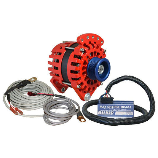 Balmar Alternator 3.15" Dual Foot Saddle J10 Serpentine Pulley Regulator  Temp Sensor - 170A Kit - 12V [XT-DF-170-J10-KIT] - Twin Screws Marine Service