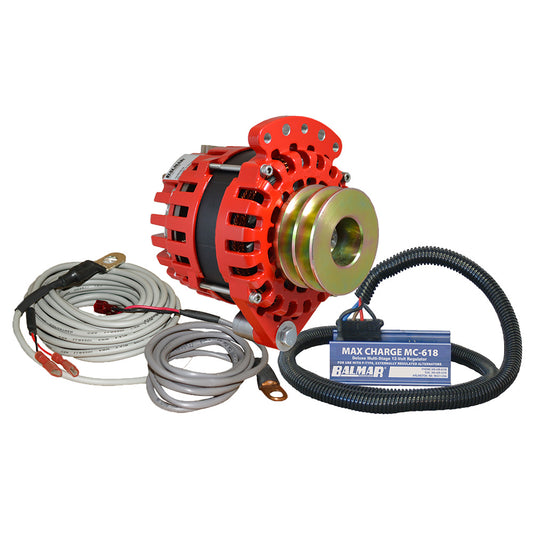 Balmar Alternator 1-2" Single Foot Dual V Pulley Regulator  Temp Sensor - 170A Kit - 12V [XT-SF-170-DV-KIT] - Twin Screws Marine Service