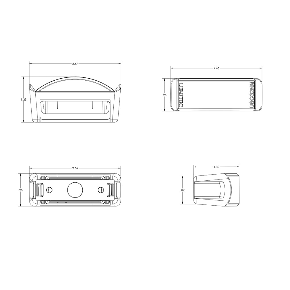 Lumitec Contour Series Inset Navigation Light - Port Red [101574] - Twin Screws Marine Service