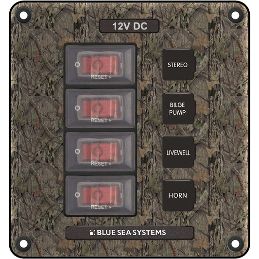 Blue Sea 4323 Circuit Breaker Switch Panel 4 Position - Camo [4323] - Twin Screws Marine Service