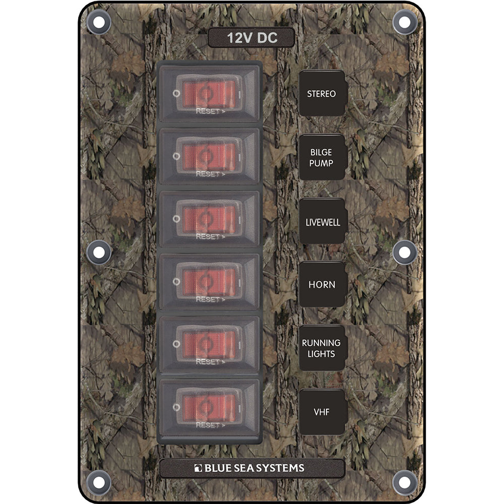 Blue Sea 4325 Circuit Breaker Switch Panel 6 Position - Camo [4325] - Twin Screws Marine Service