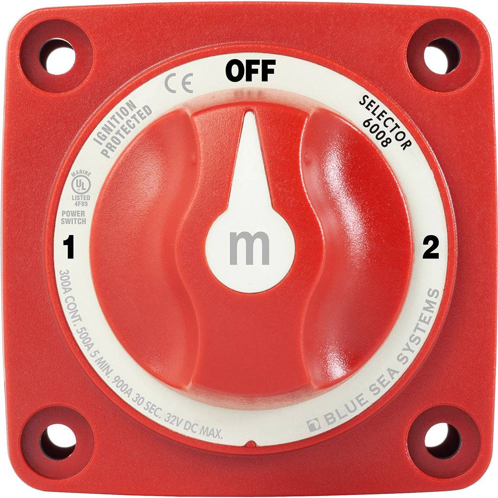 Blue Sea 6008 M-Series Battery Switch 3 Position - Red [6008] - Twin Screws Marine Service