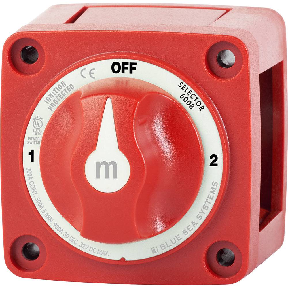 Blue Sea 6008 M-Series Battery Switch 3 Position - Red [6008] - Twin Screws Marine Service