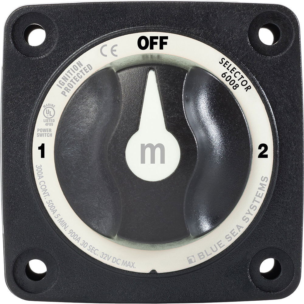 Blue Sea 6008200 m-Series Selector 3 Position Battery Switch - Black [6008200] - Twin Screws Marine Service