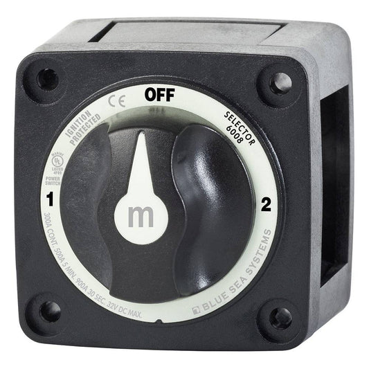 Blue Sea 6008200 m-Series Selector 3 Position Battery Switch - Black [6008200] - Twin Screws Marine Service