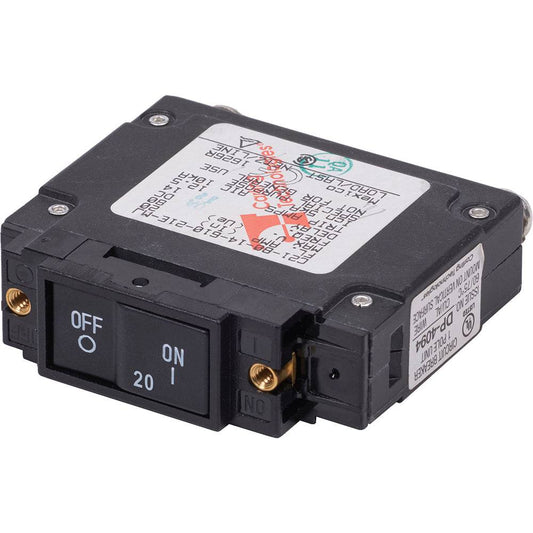 Blue Sea 7443 UL-489 Circuit Breaker - 20A Flat Rocker [7443] - Twin Screws Marine Service