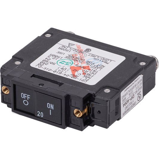 Blue Sea 7457 UL-489 Circuit Breaker - 20A Flat Rocker [7457] - Twin Screws Marine Service