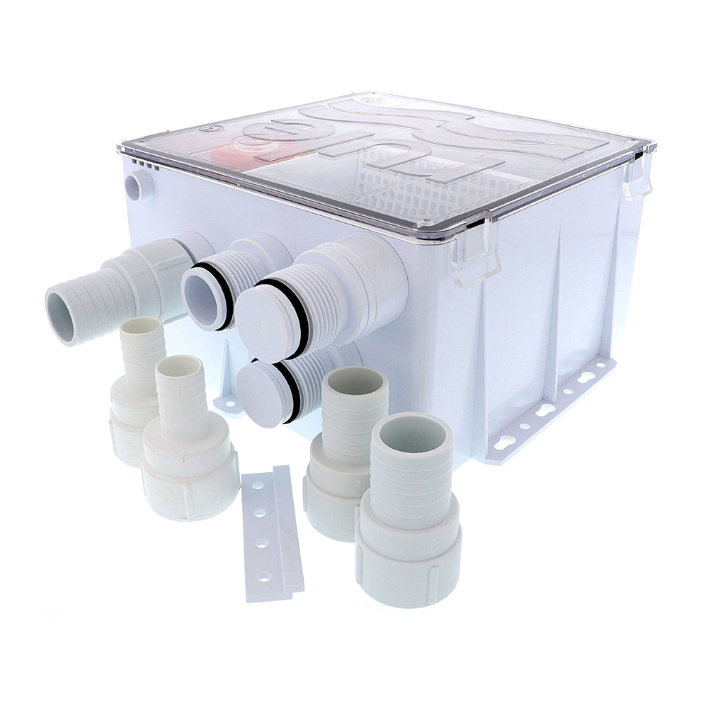 Rule Shower Drain Box w/1100 GPH Pump - 12V [99B] - Twin Screws Marine Service