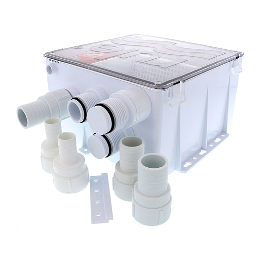 Rule Shower Drain Box w/1100 GPH Pump - 12V [99B] - Twin Screws Marine Service