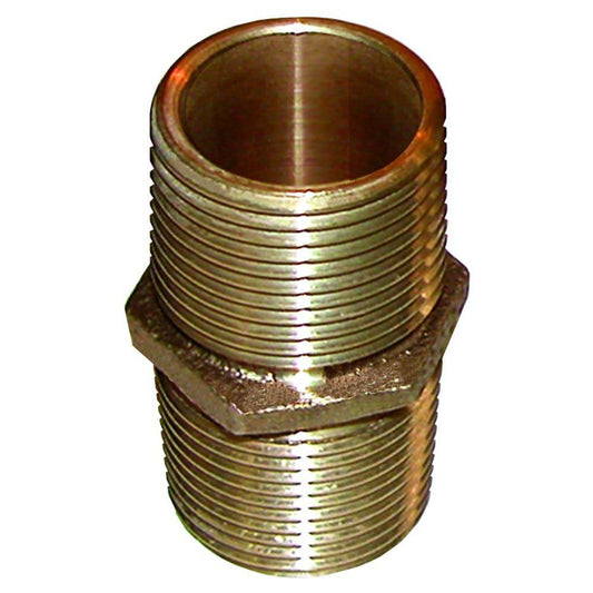 GROCO Bronze Pipe Nipple - 3" NPT [PN-3000] - Twin Screws Marine Service