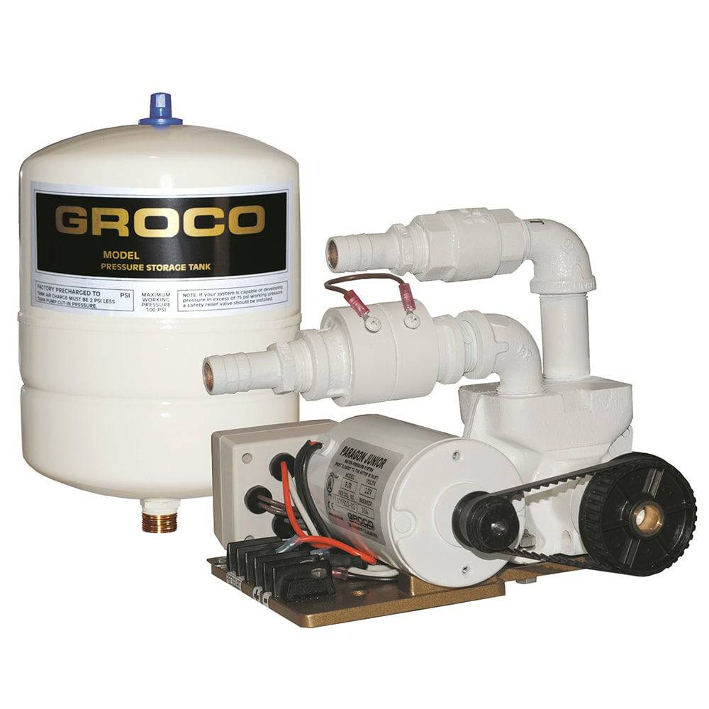 GROCO Paragon Junior 12v Water Pressure System - 1 Gal Tank - 7 GPM [PJR-A 12V] - Twin Screws Marine Service