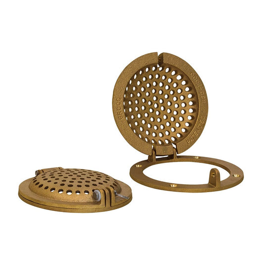 GROCO Bronze Round Hull Strainer w/Access Door f/Up To 2" Thru-Hull [RSC-2000] - Twin Screws Marine Service