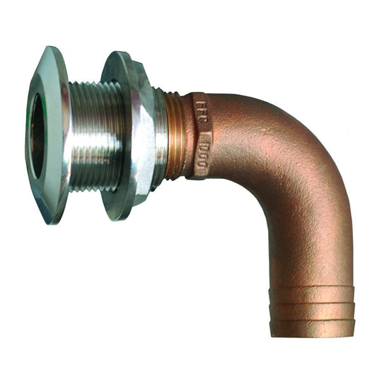 GROCO 3/4" 90 Degree Hose Thru-Hull Fitting [HTHC-750-S] - Twin Screws Marine Service