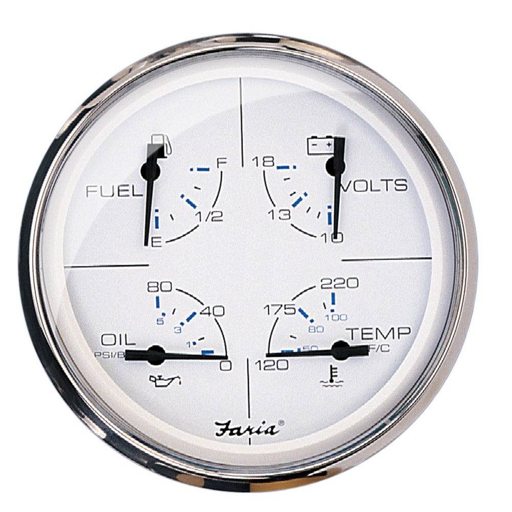 Faria Chesapeake White SS 5" Multifunction Gauge [33864] - Twin Screws Marine Service