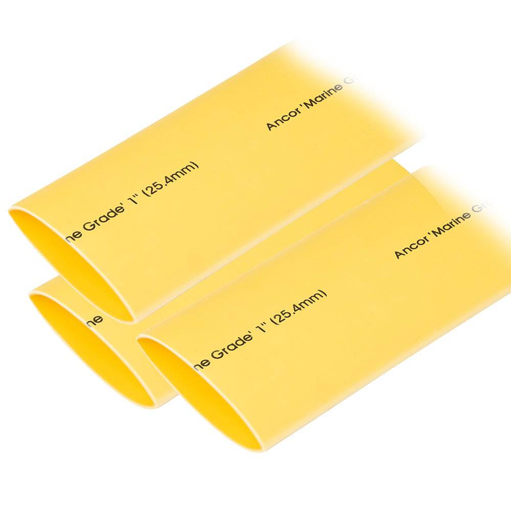 Ancor Heat Shrink Tubing 1" x 12" - Yellow - 3 Pieces [307924] - Twin Screws Marine Service