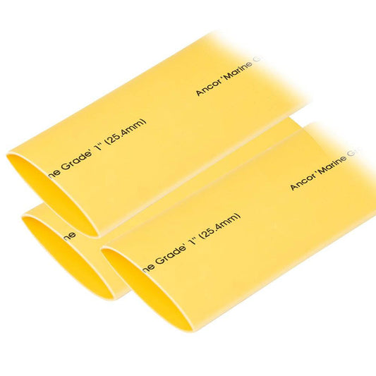 Ancor Heat Shrink Tubing 1" x 12" - Yellow - 3 Pieces [307924] - Twin Screws Marine Service
