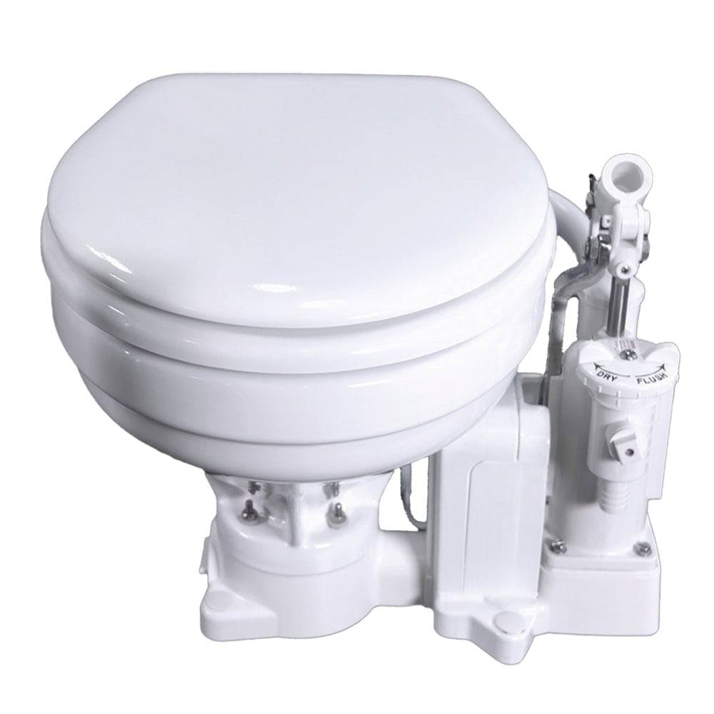 Raritan PH PowerFlush Electric/Manual Toilet - Marine Size - 12v - White [P101E12] - Twin Screws Marine Service