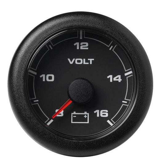 Veratron 52MM (2-1/16") OceanLink Battery Voltage Gauge - 8 to 16 V - Black Dial  Bezel [A2C1066100001] - Twin Screws Marine Service