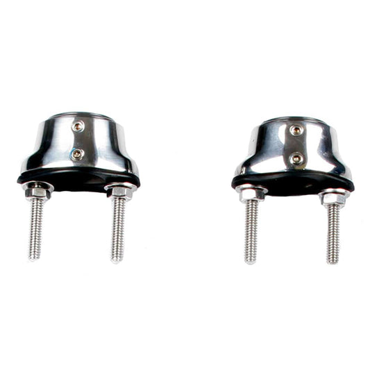 Edson Stainless Steel Pedestal Guard Mounting Feet - Pair [310ST-100-125] - Twin Screws Marine Service