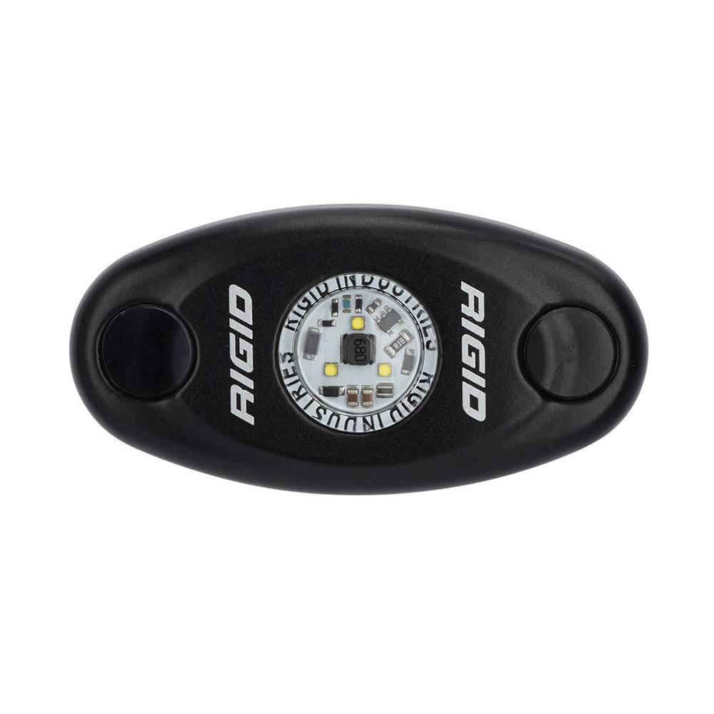 RIGID Industries A-Series Black High Power LED Light Single - Cool White [480093] - Twin Screws Marine Service