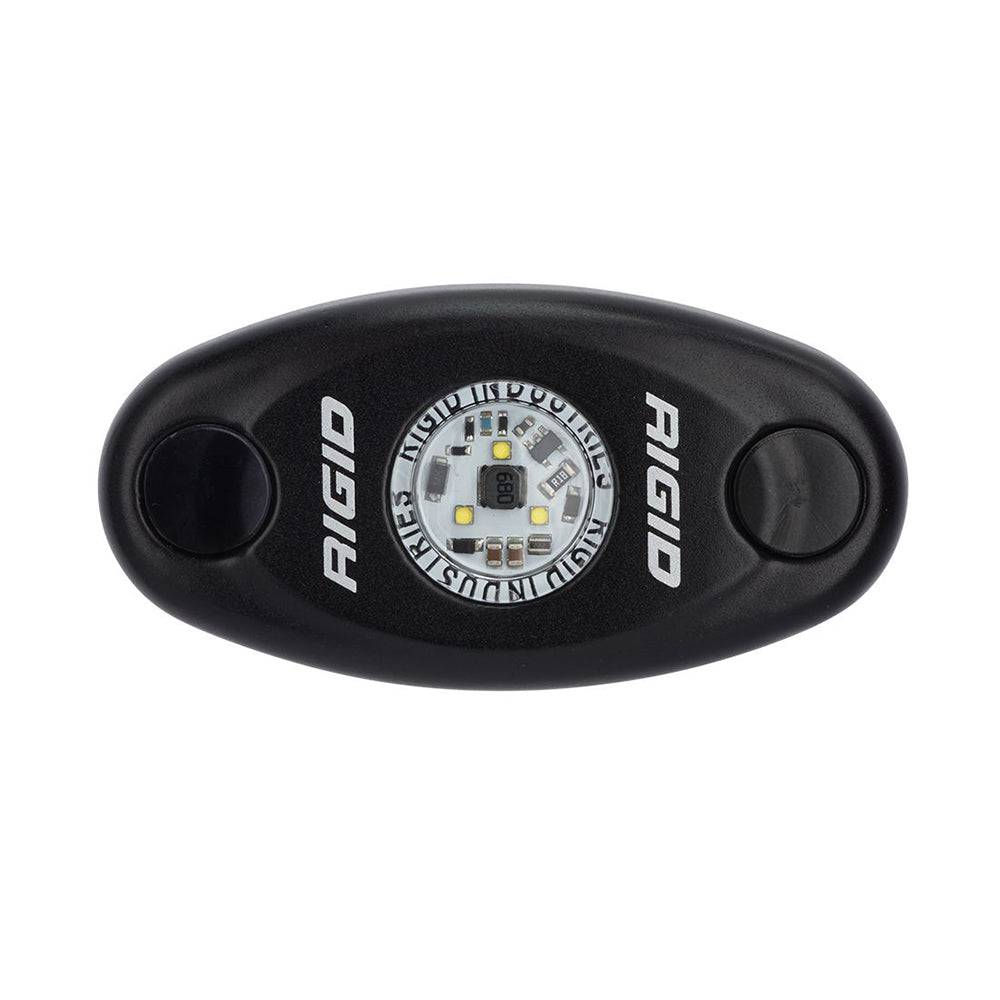 RIGID Industries A-Series Black High Power LED Light Single - Amber [480333] - Twin Screws Marine Service
