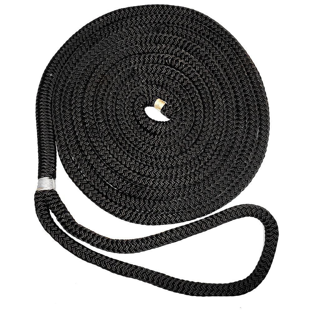 New England Ropes 1/2" Double Braid Dock Line - Black - 15 [C5054-16-00015] - Twin Screws Marine Service