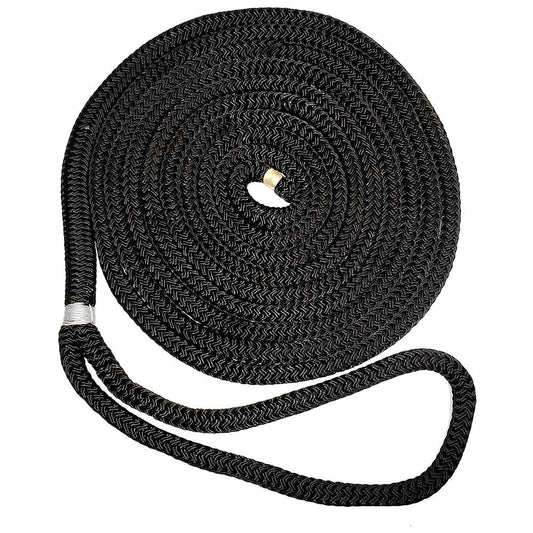 New England Ropes 1/2" Double Braid Dock Line - Black - 25 [C5054-16-00025] - Twin Screws Marine Service