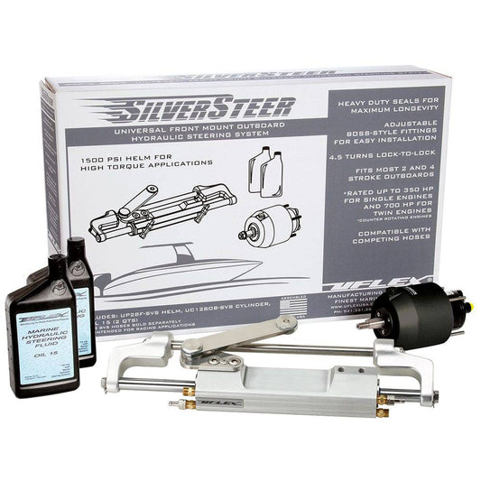 Uflex SilverSteer Front Mount Outboard Hydraulic Steering System w/ UC130-SVS-1 Cylinder [SILVERSTEERXP1] - Twin Screws Marine Service