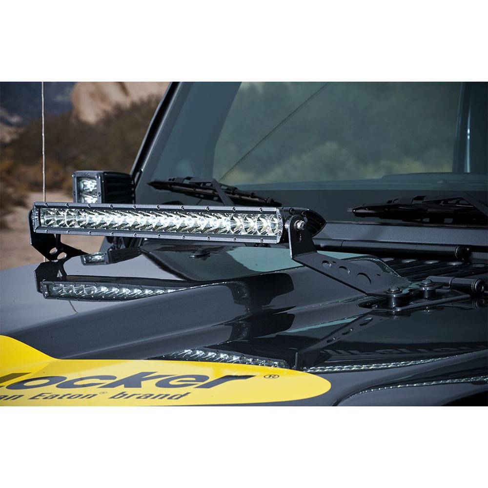 RIGID Industries 2007-2017 Jeep JK 20" Light Hood Mount [40333] - Twin Screws Marine Service