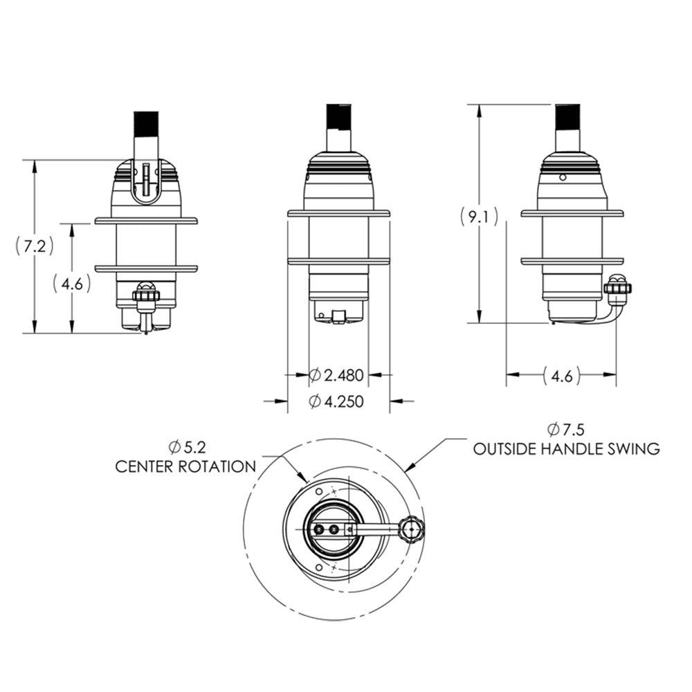 TACO Grand Slam 800 VHF Antenna Mount [GS-800-1] - Twin Screws Marine Service