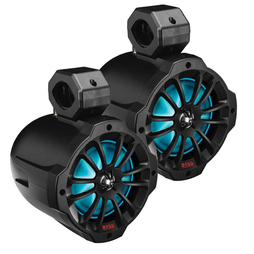 Boss Audio 6.5" B62RGB Amplified RGB Waketower Speakers - Matte Black - 750W [B62RGB] - Twin Screws Marine Service