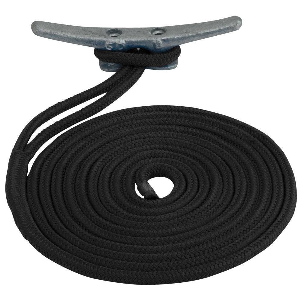 Sea-Dog Double Braided Nylon Dock Line - 5/8" x 20 - Black [302116020BK-1] - Twin Screws Marine Service