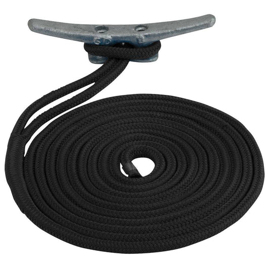 Sea-Dog Double Braided Nylon Dock Line - 5/8" x 20 - Black [302116020BK-1] - Twin Screws Marine Service