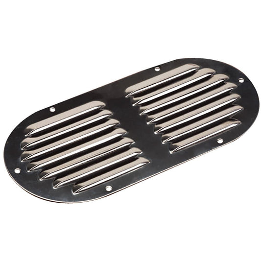 Sea-Dog Stainless Steel Louvered Vent - Oval - 9-1/8" x 4-5/8" [331405-1] - Twin Screws Marine Service