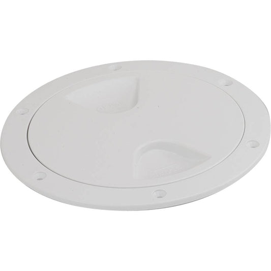 Sea-Dog Screw-Out Deck Plate - White - 4" [335740-1] - Twin Screws Marine Service